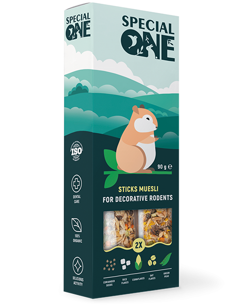 Ласощі Special One палички "Мюслі" для декоративних гризунів, 90 г (2 шт) Вінниця - фото 1
