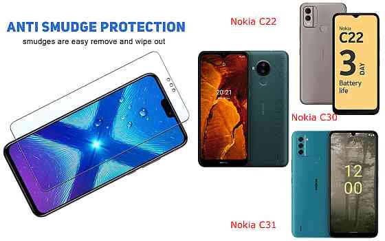 Защитное стекло NeoGlass для Nokia C22, Nokia C30, Nokia C31 – ультрапрозрачное и устойчивое Киев