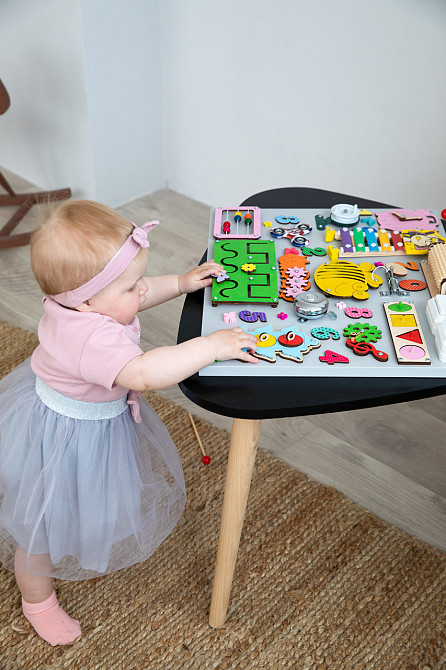 Бізіборд Розвивальної дошки для дітей 40х50 Розвивальна дошка дівчинці від 6 місяців для розвитку дрібної моторики Тернопіль - фото 3