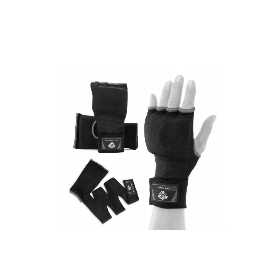 Перчатки-бинты внутренние Zhenbox NE-LG-BOX-1BK с гелевой вставкой, черные, L/XL. Винница - изображение 1