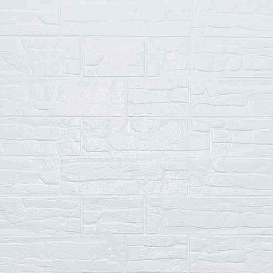 Самоклеящаяся декоративная 3D панель Камень белый рваный кирпич 700х770х5мм (155) SW-00000484 Днепр