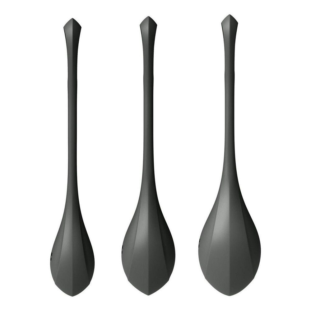 Набір йоні намистин Satisfyer Yoni Power 2 Black, діаметр 2-2,5-3см, маса 22-44-73 г Sex Aura Київ - фото 2