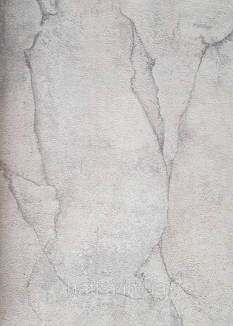 Шпалери метрові вінілові на флізелін Erismann Nature soul під камінь білий з сірим Київ - фото 1