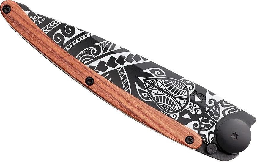 Универсальный Складной Нож с лазерной гравировкой Полинезийский Deejo 