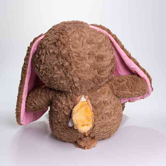 Зайчик-плед 3 в 1: м'яка іграшка та подушка коричнева Київ