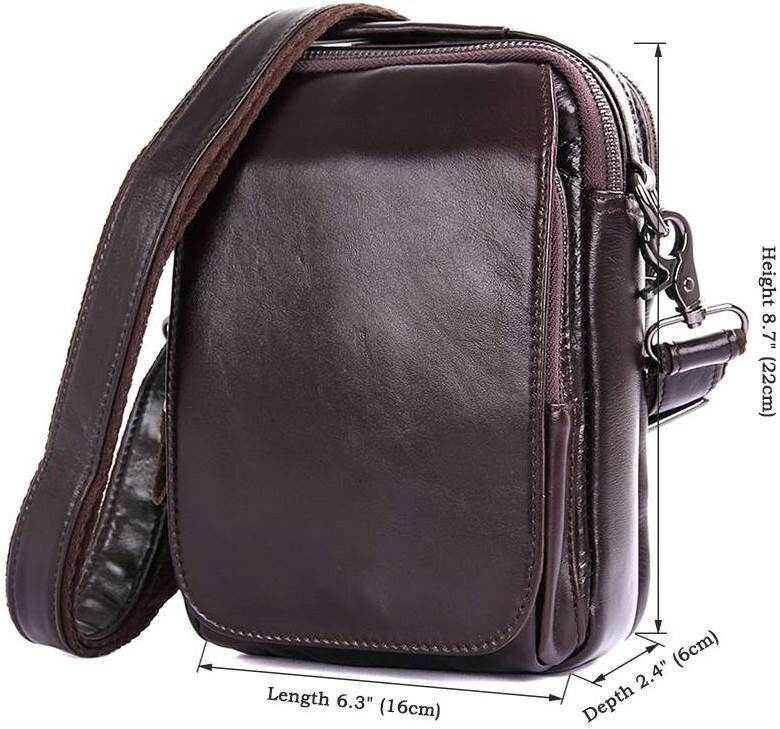 Сумка из натуральной кожи Коричневая (Vintage) Киев - изображение 14