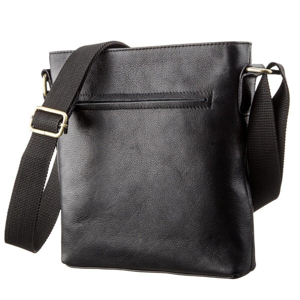 Чоловіча шкіряна сумка без клапана SHVIGEL 19119 Чорна Київ - фото 2