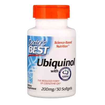 Антиоксидант Doctor's Best Убихинол, Ubiquinol with Kaneka, 200 мг, 30 желатиновых кап (DRB-00274) Винница