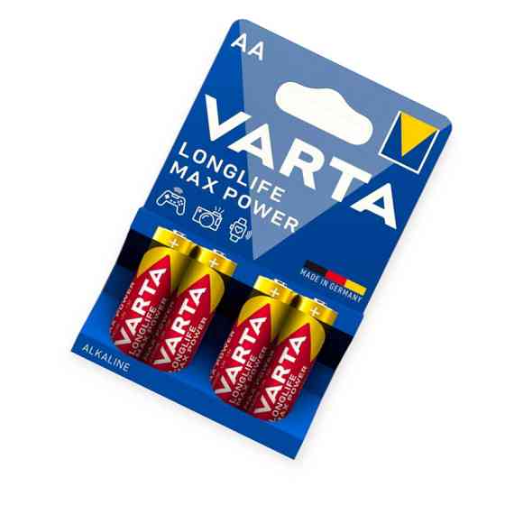 Батарейка AA лужна 1.5V пальчик Varta Longlife Max Power 4шт блістер Мукачево