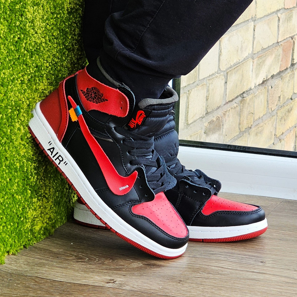 Кросівки Nike AIR Jordan Червоні Чоловічі Чорні Джордани Високі Найк (розміри: 41,42,43,44,45) Дніпро - фото 9