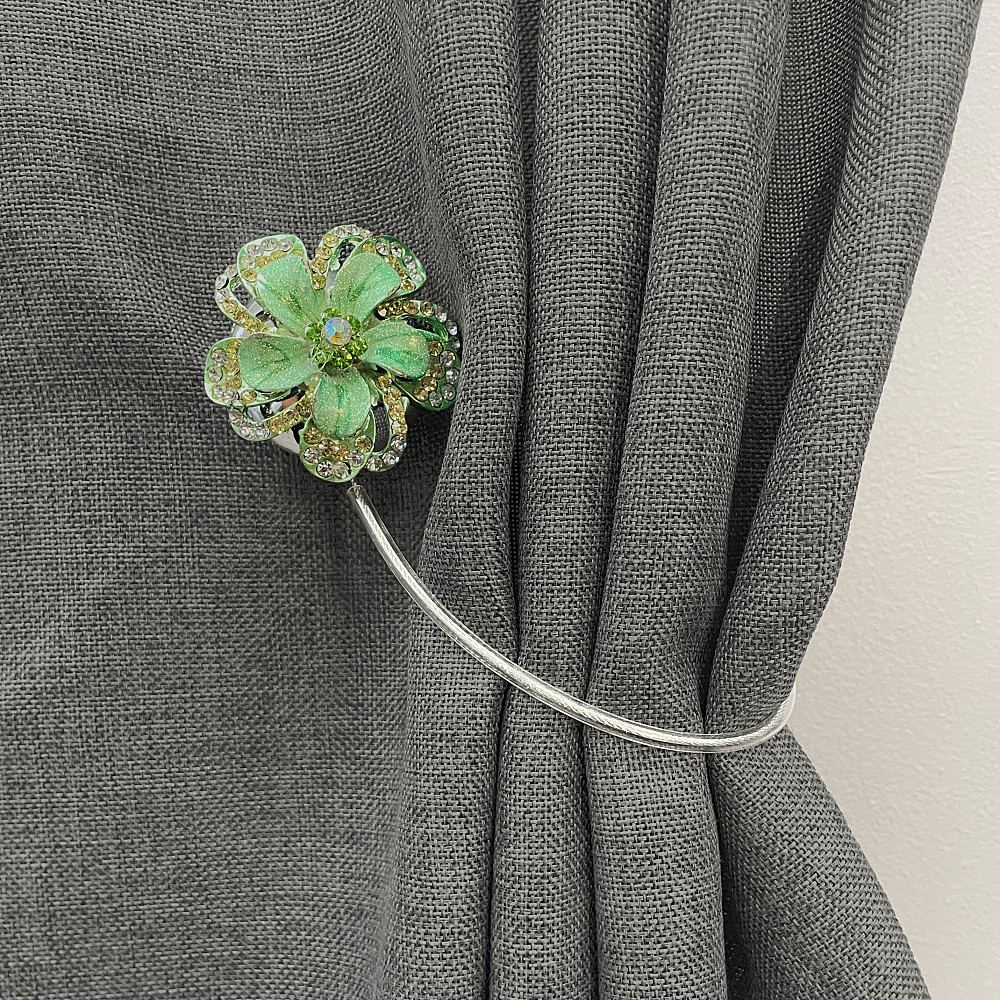 Магніти для штор та гардин "Flowers" набір 2 шт М'ятний (81-238) Київ - фото 4