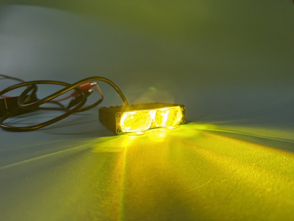 Фара рабочего света LED однорядная 70 мм SPOT — 4 диода с линзой (Белый + Желтый свет), четкая СТГ Харьков - изображение 7