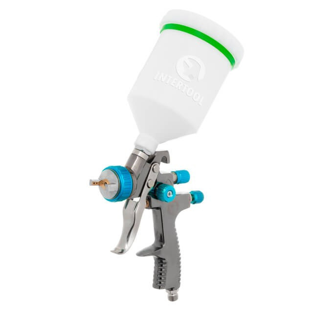 Краскопульт пневматичний LVLP BLUE INTERTOOL PT-0134 : 200 л/хв, діаметр форсунки 1.4мм, 600 мл бачок Київ - фото 8