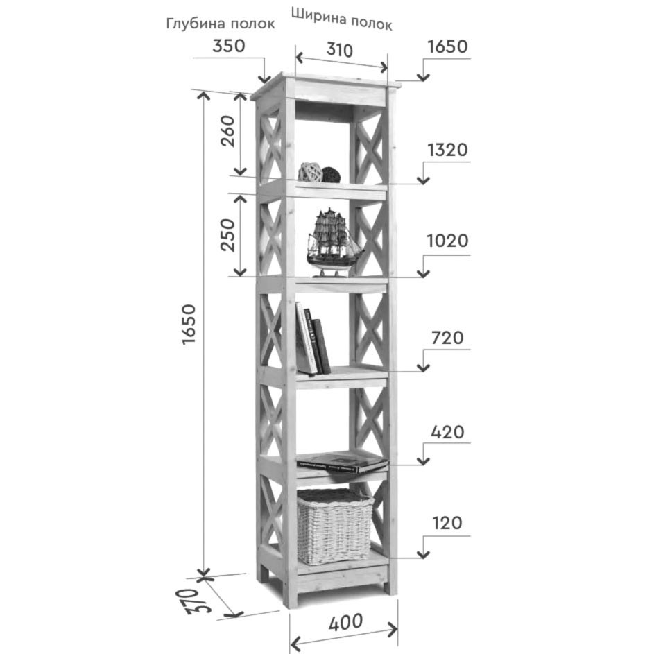 Стелаж кухонний "Трасел 640" зефір Миколаїв - фото 2