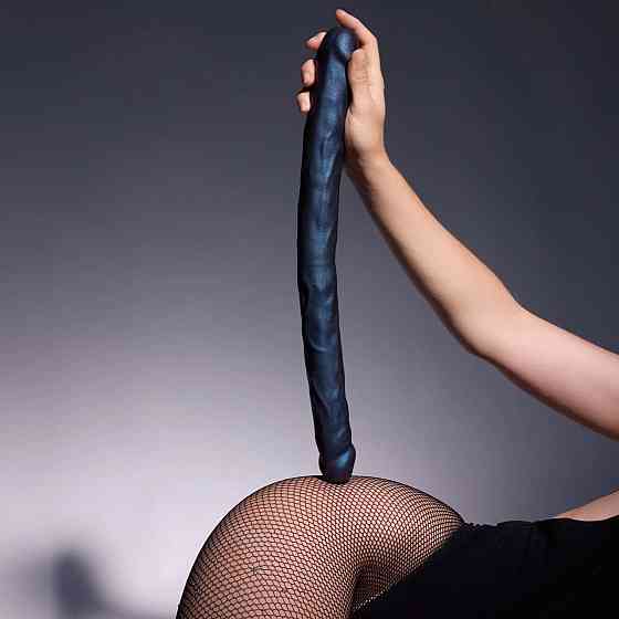 Фаллоимитатор двойной Strap-On-Me DOUBLE DONG REALISTIC DILDO - SNAKY METALLIC COLOR Sex Aura Киев