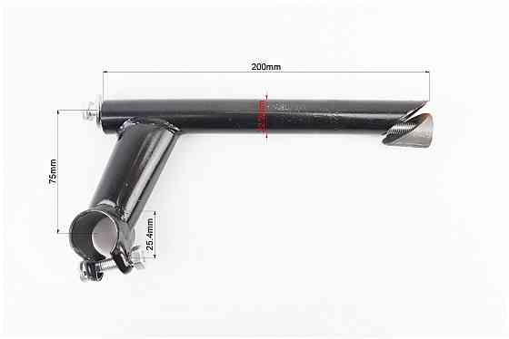 Винос керма MTB 22,2 х25, 4х75х200мм, чорний Бершадь