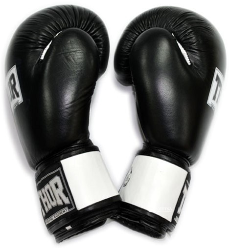 Боксерские перчатки Thor Sparring Leather 16 oz Black-White Киев - изображение 3