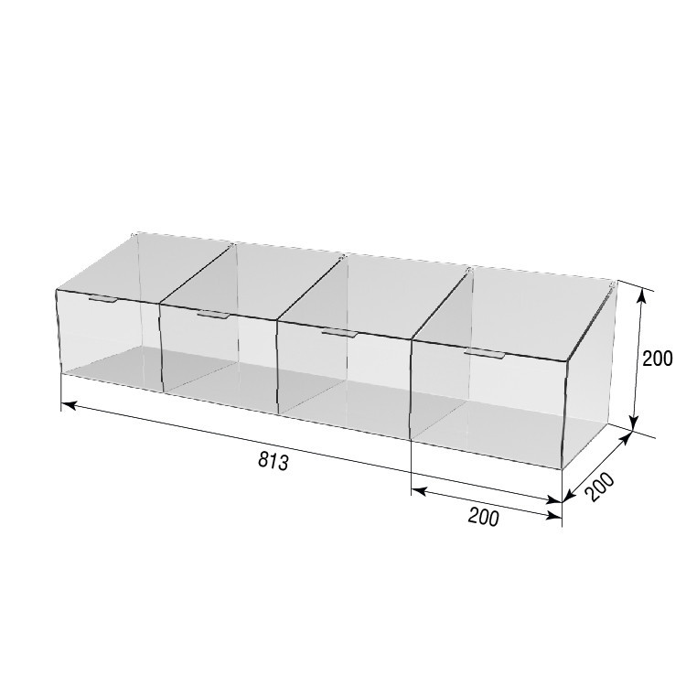 Диспенсер EKOSTAR для мармеладів, снеків, горіхів 4 комірки Київ - фото 4