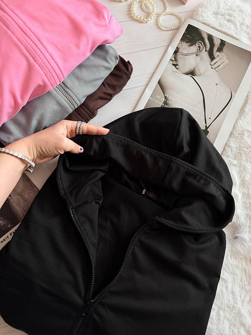 Жіночий стильний повсякденний костюм-двійка якісна двонитка Чорний, 46/48 Одеса - фото 2