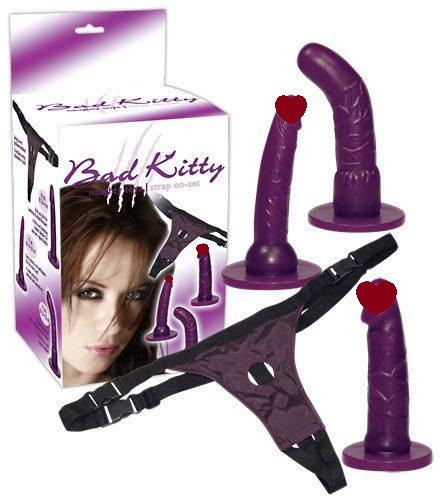 Страпон - Bad Kitty Strap-On purple Set Sex Aura Киев - изображение 1