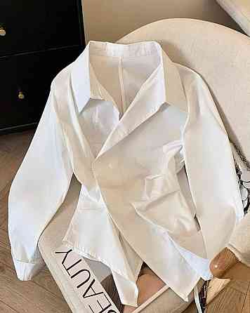 Жіноча стильна сорочка зі щільного котону (Туреччина) Білий, 44/46 Одеса