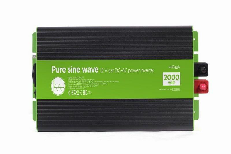 Автомобільний інвертор EnerGenie EG-PWC-PS2000-01 2000W ( з чистою синусоїдою ) Харків - фото 2