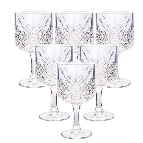 Набір винних бокалів на високій ніжці, 6 шт, 400 мл Київ