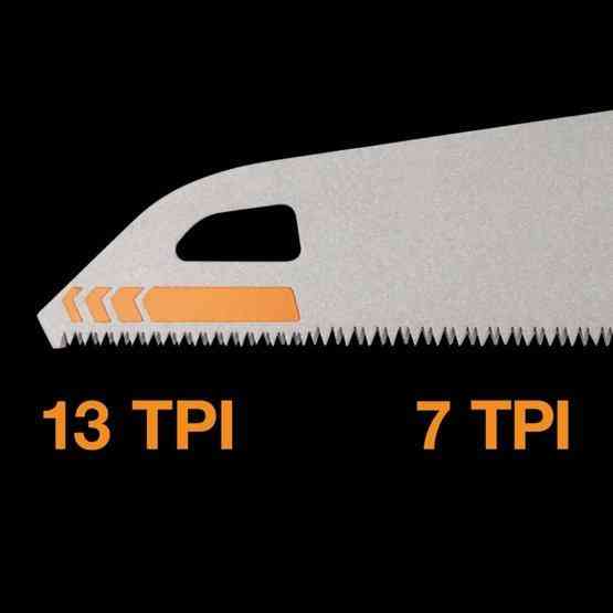 Універсальна Ручна Пила 55 см 7 TPI з чохлом Fiskars "PowerTooth" (1062916) Загартована сталь Нововолинськ