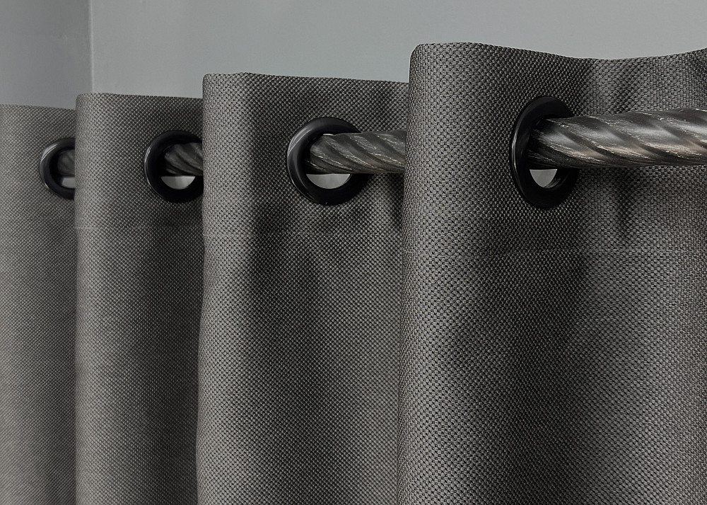 Комплект готовых штор на люверсах VR-Textil Рогожка TERRA LUXE № 1857ш Графитовый 150х270 см 2 шт (37-0310) Киев - изображение 6