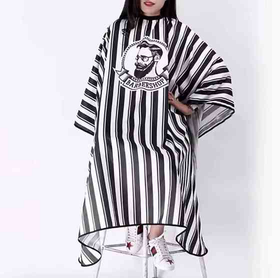 Парикмахерская накидка для стрижки и покраски 110 на 140 см черно-белый Киев