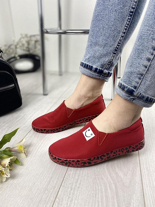 Bona Сліпони жіночі Bona MB-501 червоні (літо, тканина) (1356) Коломия - фото 5