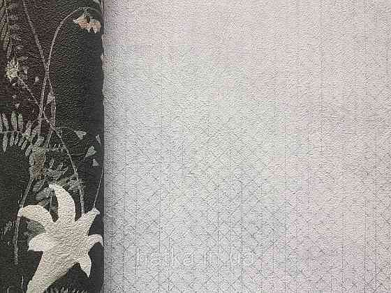 Обои виниловые на флизелине AS creation The Bos 0.53х10 геометрия полоски квадраты серебристые на бело сером Киев