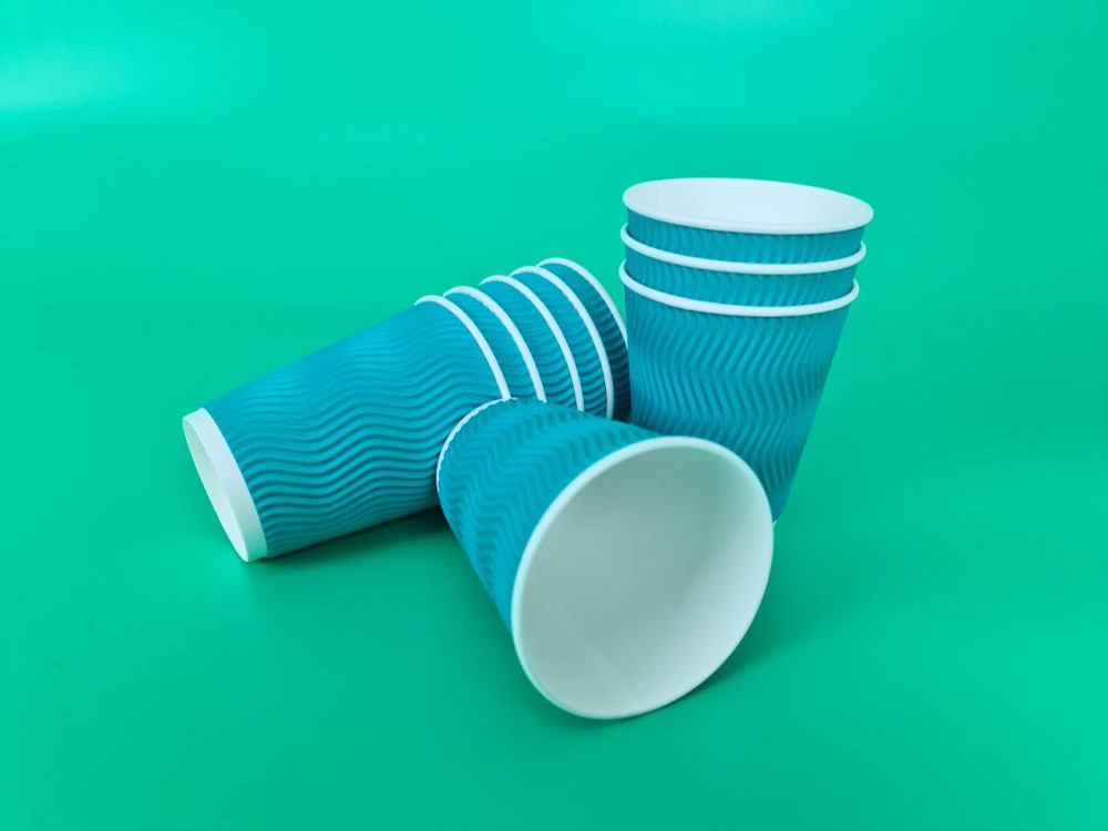 Склянка гофрована 400 мл (12oz) Бірюза (15 шт.) Харків - фото 3