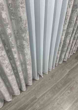 Шторна тканина жакард, колекція "Sultan XO" Туреччина колір світло-сірий 1124ш Київ