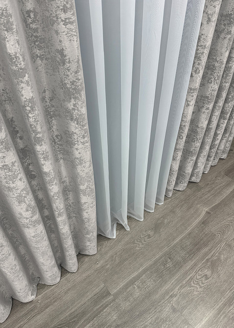 Шторна тканина жакард, колекція "Sultan XO" Туреччина колір світло-сірий 1124ш Київ - фото 6