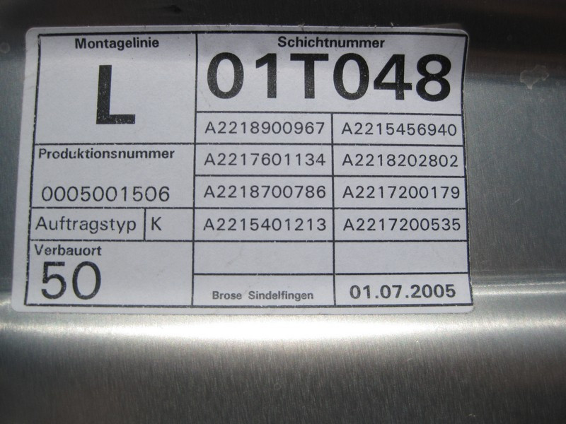 Mercedes-Benz  A2217200146 Склопідйомник передніх лівих дверей S-Class W221 Одеса - фото 3