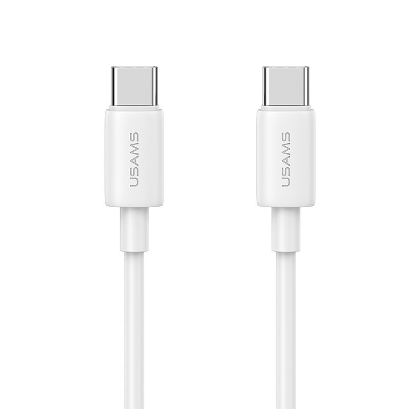 Кабель Usams SJ711 Type-C To Type-C 60W Fast Charging Data Cable white Київ - фото 1