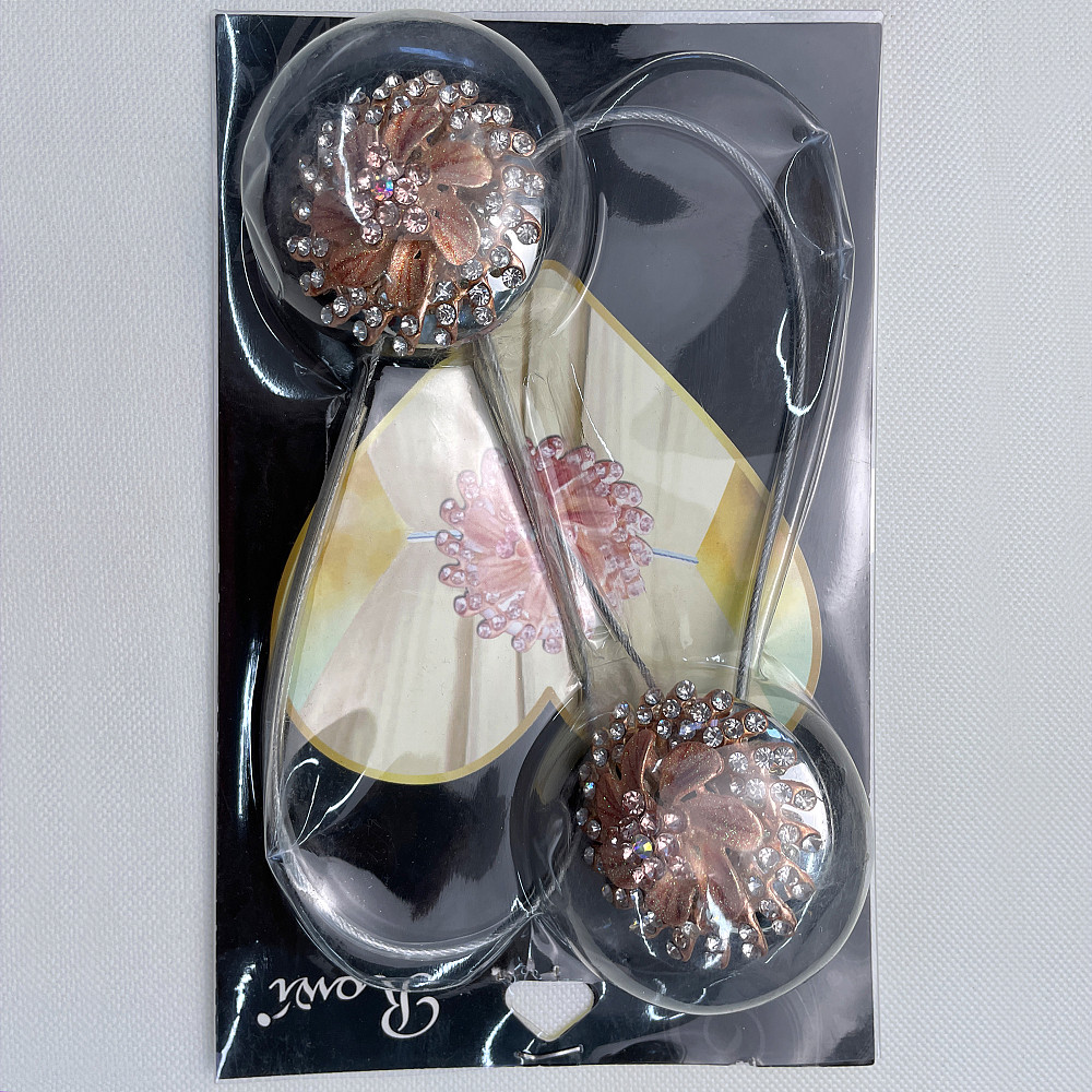 Магніти для штор та гардин "Flowers" набір 2 шт Персиковий (81-217) Київ - фото 8