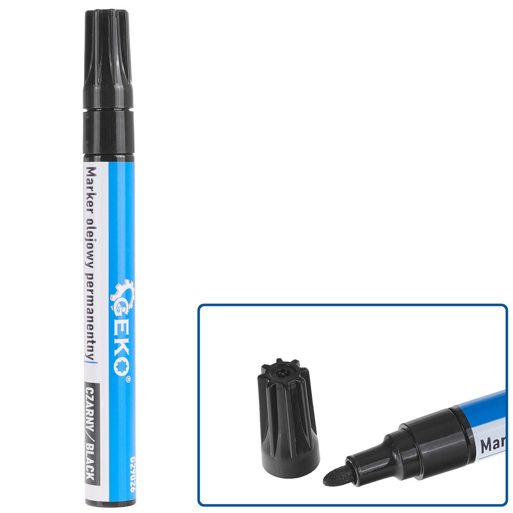 Маркер олійний для маркування шин / скла / металу перманентний чорний "GeKo" Киев - изображение 1