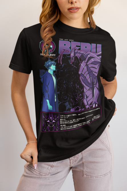 Футболка аниме Соло Левелинг Сунг Вс оверсайз (S/M/L) Черний AnimeJ0613 Днепр - изображение 3