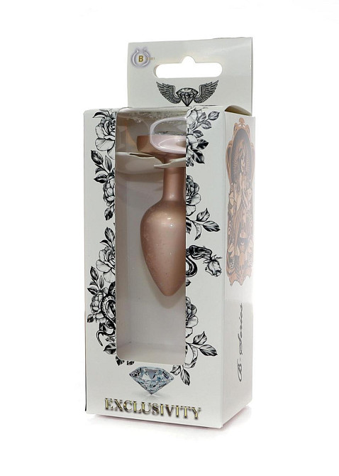 Анальная металлическая пробка Plug-Jewellery Pearl Gold Heart PLUG- Clear S Sex Aura Киев - изображение 3