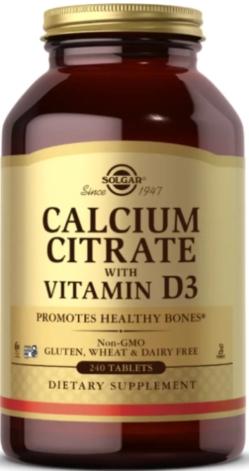 Кальция цитрат с витамином D3 Solgar Calcium Citrate with Vitamin D3 240 таб Киев - изображение 1