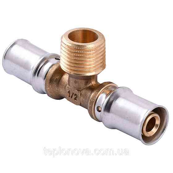 Тройник с наружной резьбой пресс APE  AP 133 16х1/2″х16 ITALY Черновцы