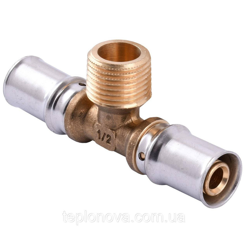 Тройник с наружной резьбой пресс APE  AP 133 16х1/2″х16 ITALY Черновцы - изображение 3