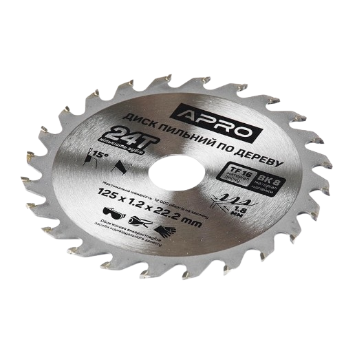 Диск пиляльний по дереву d125мм*22,23мм 24T APRO Житомир - изображение 5