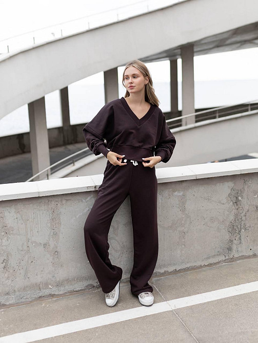 Женский базовый прогулочный костюм двойка: кофта и штаны турецкая трехнить пенье Одесса - изображение 7