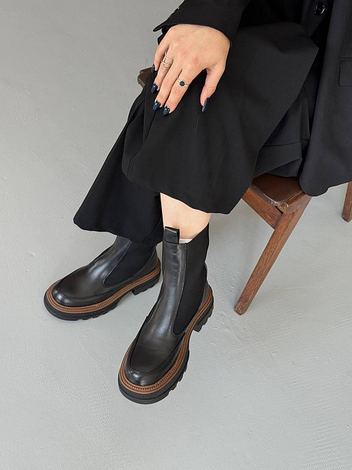 Черевики жіночі EDAN 71 чорні (зима, шкіра натуральна) (6082) 37 Коломыя - изображение 1