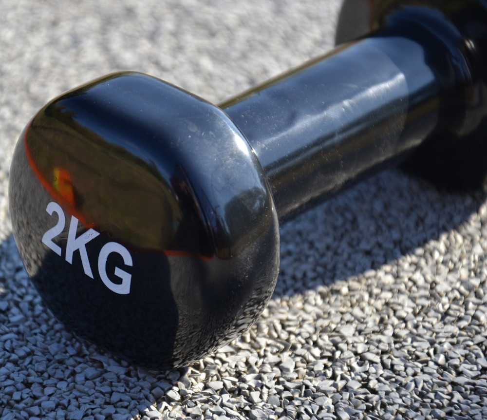 Гантель вінілова PowerPlay 2 кг. PP_4121 Чорна (1шт.) Каменское - изображение 7