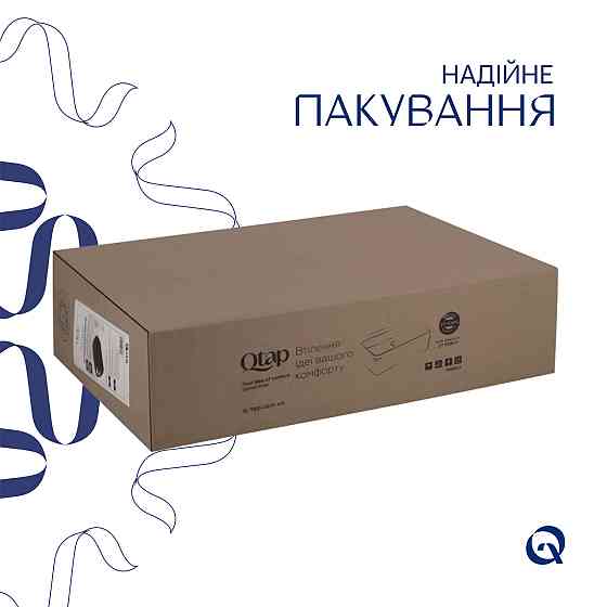 Раковина-чаша Qtap Robin 600x390x150 Matt black QT132143PMBMBN Київ