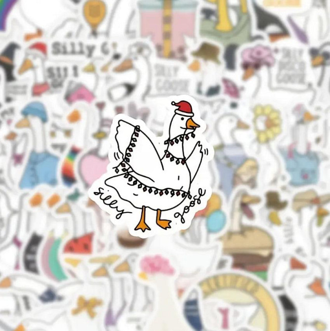 Набір наклейок (стикерів) Смішний Гусь (60 шт.), стикерпак Гусь Київ - фото 4